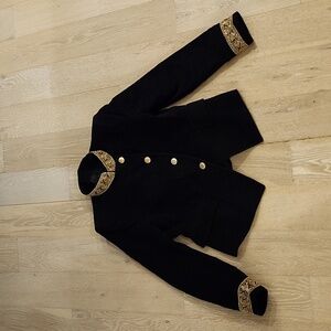Zara black and gold blazer